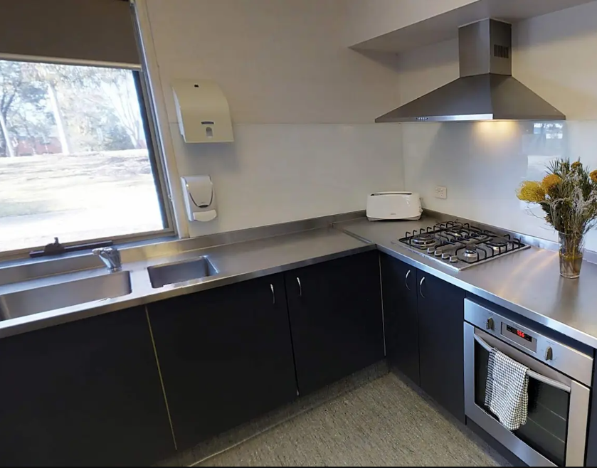 Kitchen in student residence in Geelong, Australia.