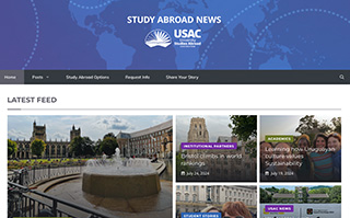 Screenshot of USAC Study Abroad News blog webpage.