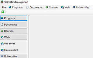Screenshot of USAC Data Management system.