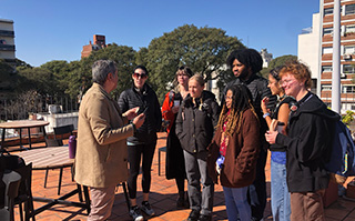 Students on campus at ORT in Montevideo, Uruguay.
