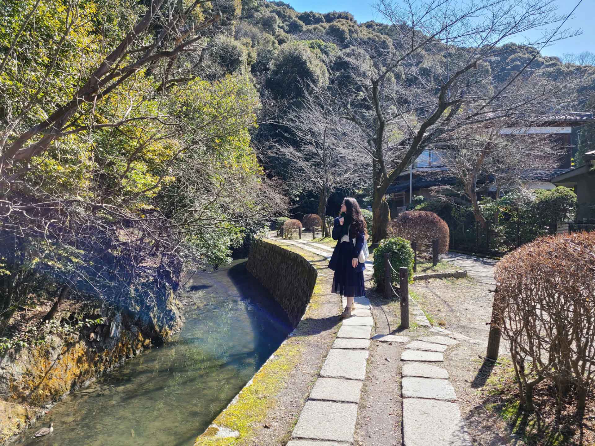 Anneka on a walk along the Philosopher Path in Kyoto, Japan.