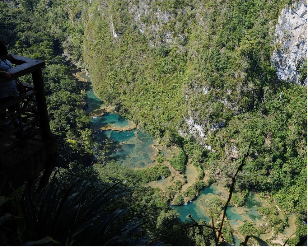 A view of the Semuc Champey in China.