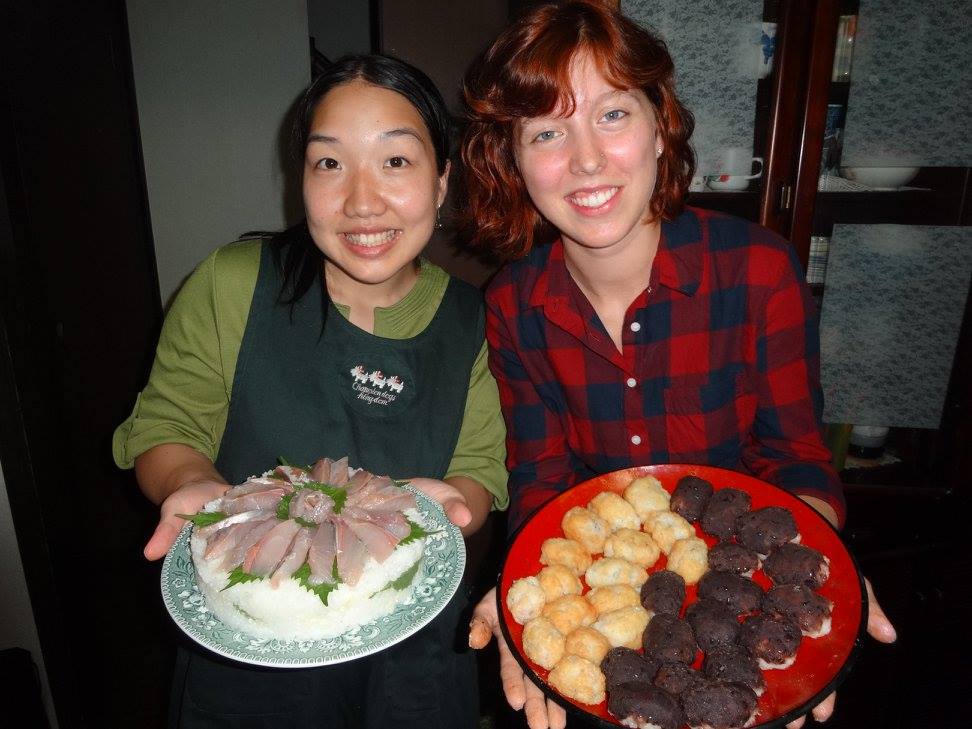 Caroline and her host sister in Nishinomiya, Japan.