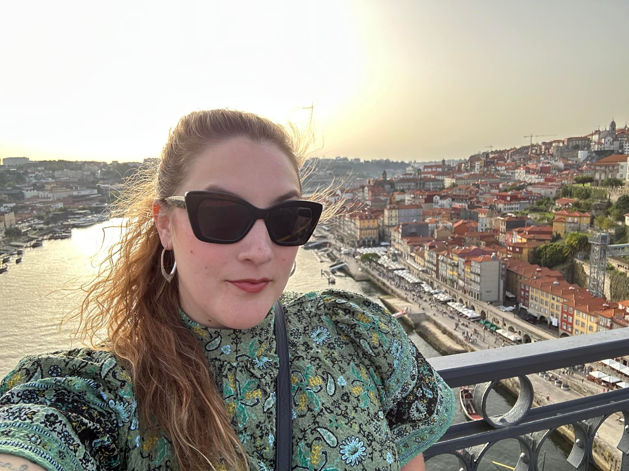 Kelsey overlooking the city of Lisbon, Portugal.