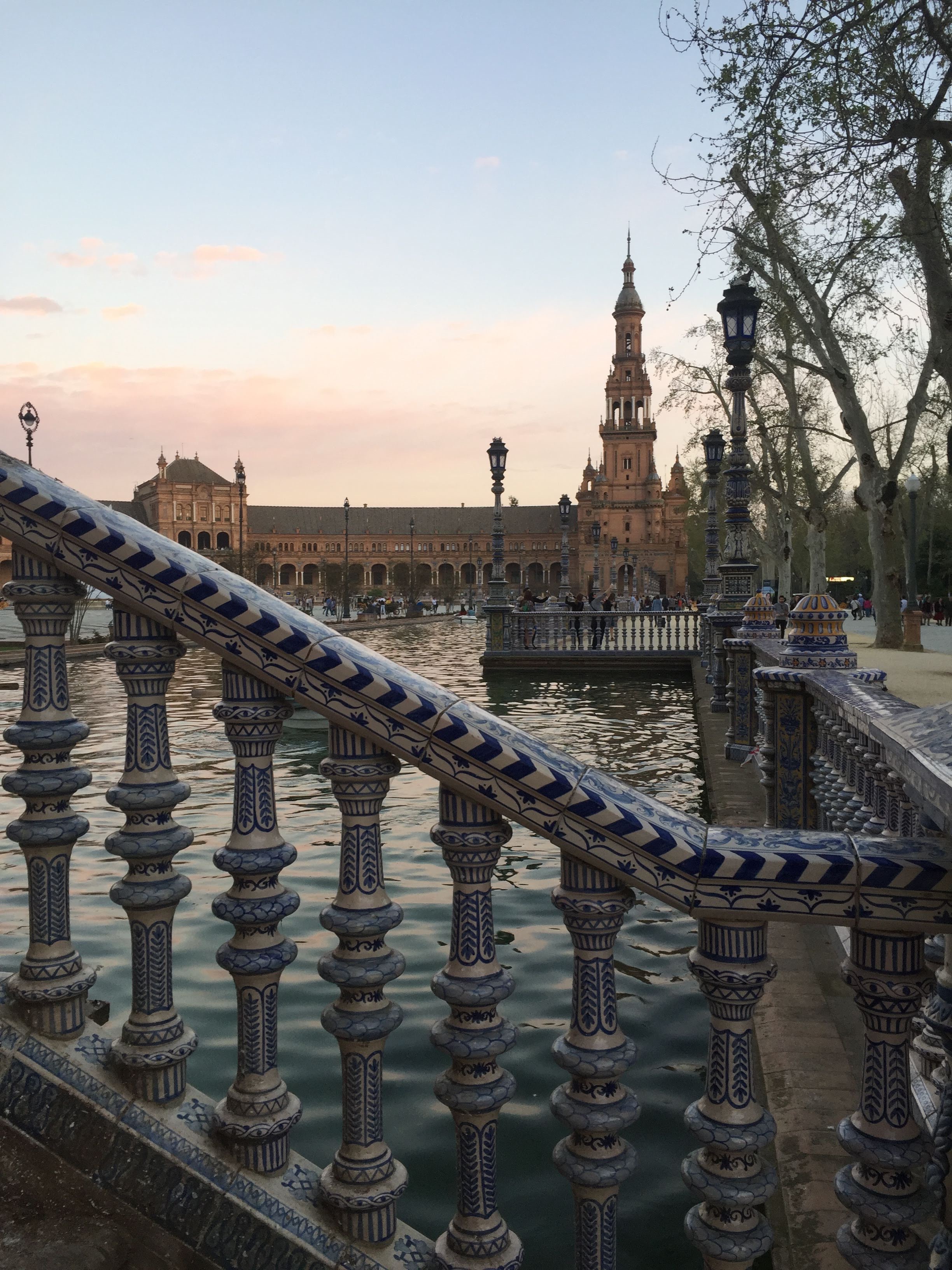 View of the Plaza De Espana in Seville, Spain.