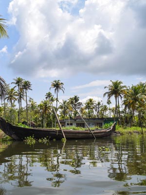 A river boat in Bengaluru, India.