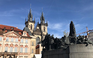 Historic buildings in Prague, Czech Republic.