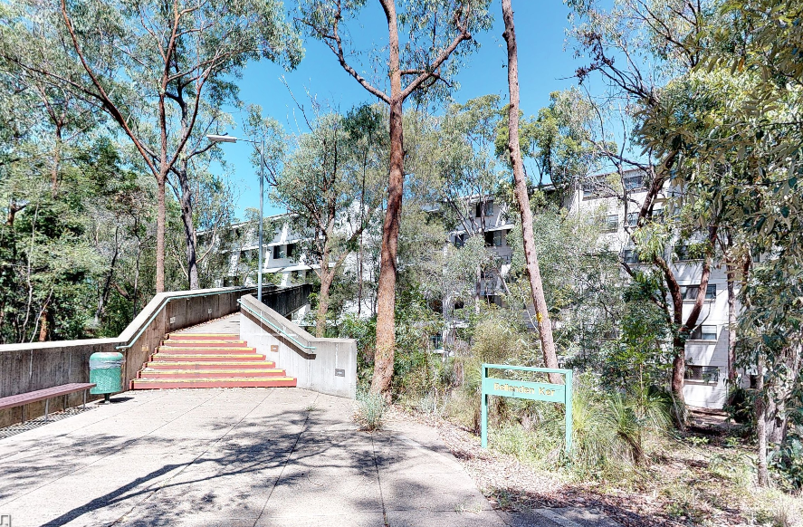 Exterior of student dorm building in Gold Coast, Australia.