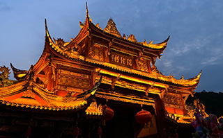 A view of a traditional Chinese building in Jiezi Ancient Town, China.