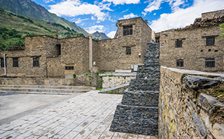 A view of the ancient Taoping Qiang Village in China.