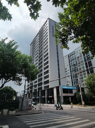 Exterior of student apartment in Shanghai, China.