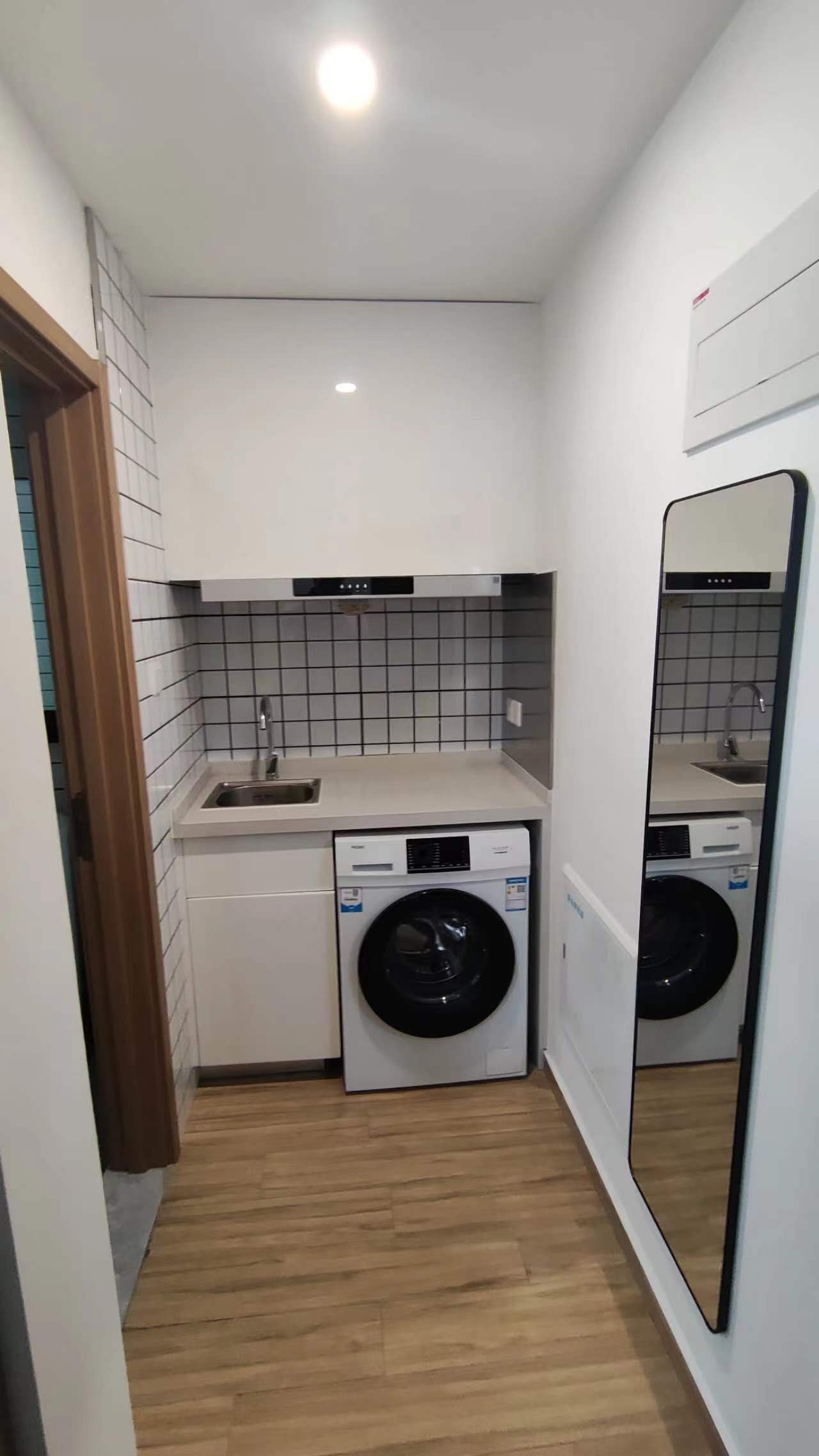 Kitchen in student apartment in Shanghai, China.