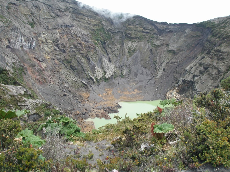 View of the Irazu Volcano in Costa Rica.