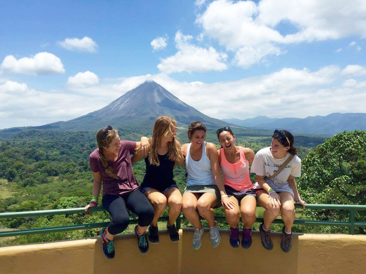 Students on a visit to the Arenal Volcano in Costa Rica.