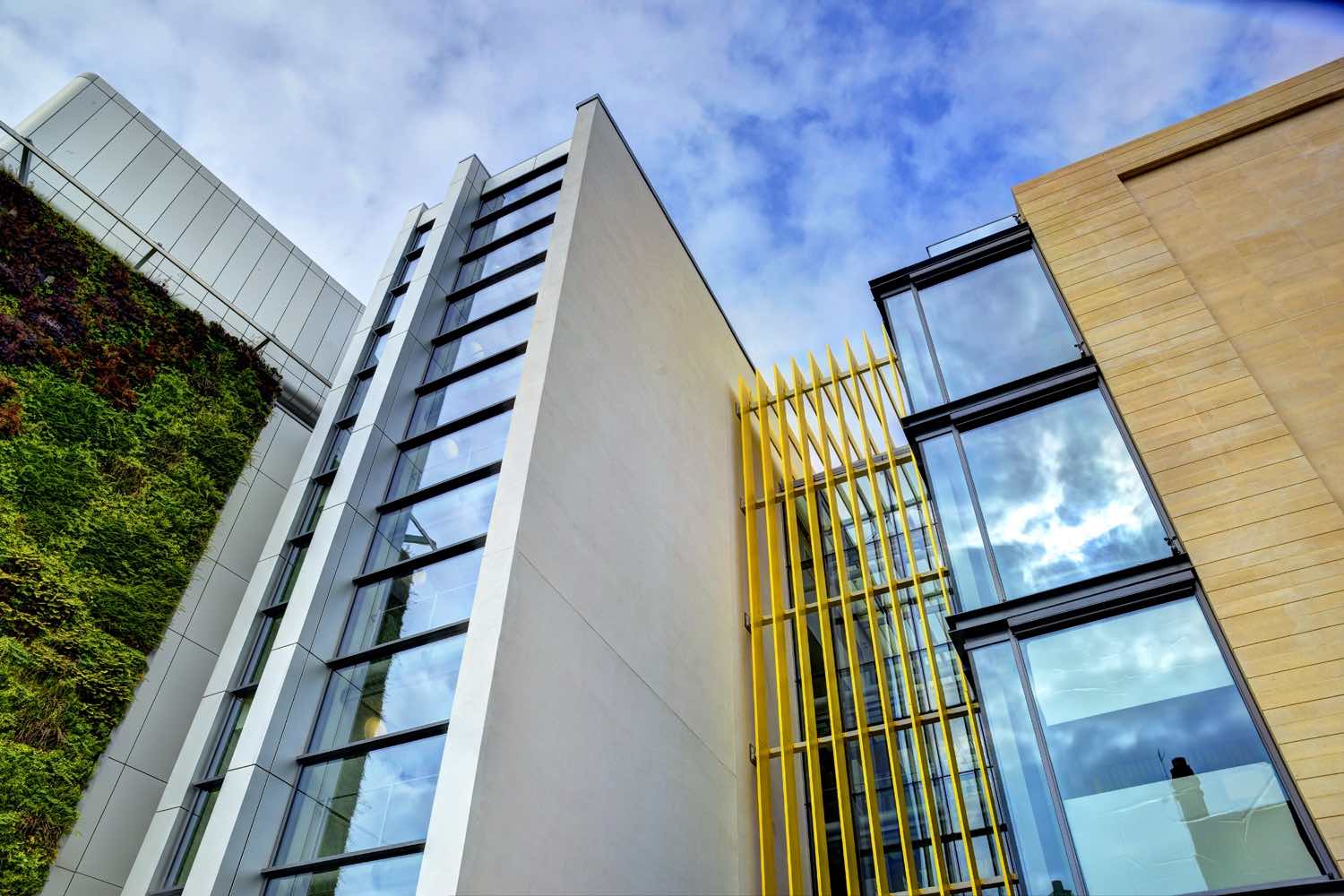 View looking up at the University of Bristol Life Sciences building in Bristol, England. Photo credit: University of Bristol