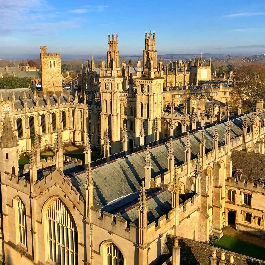 View of Oxford University from above.