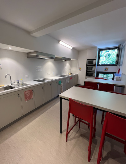 Kitchen in student apartment in Lyon, France.