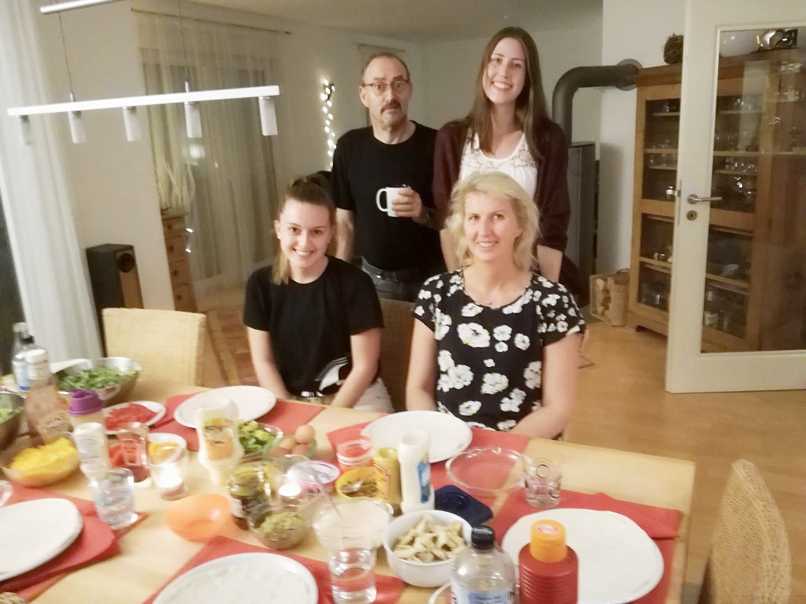 Student with host family in Lüneburg, Germany.