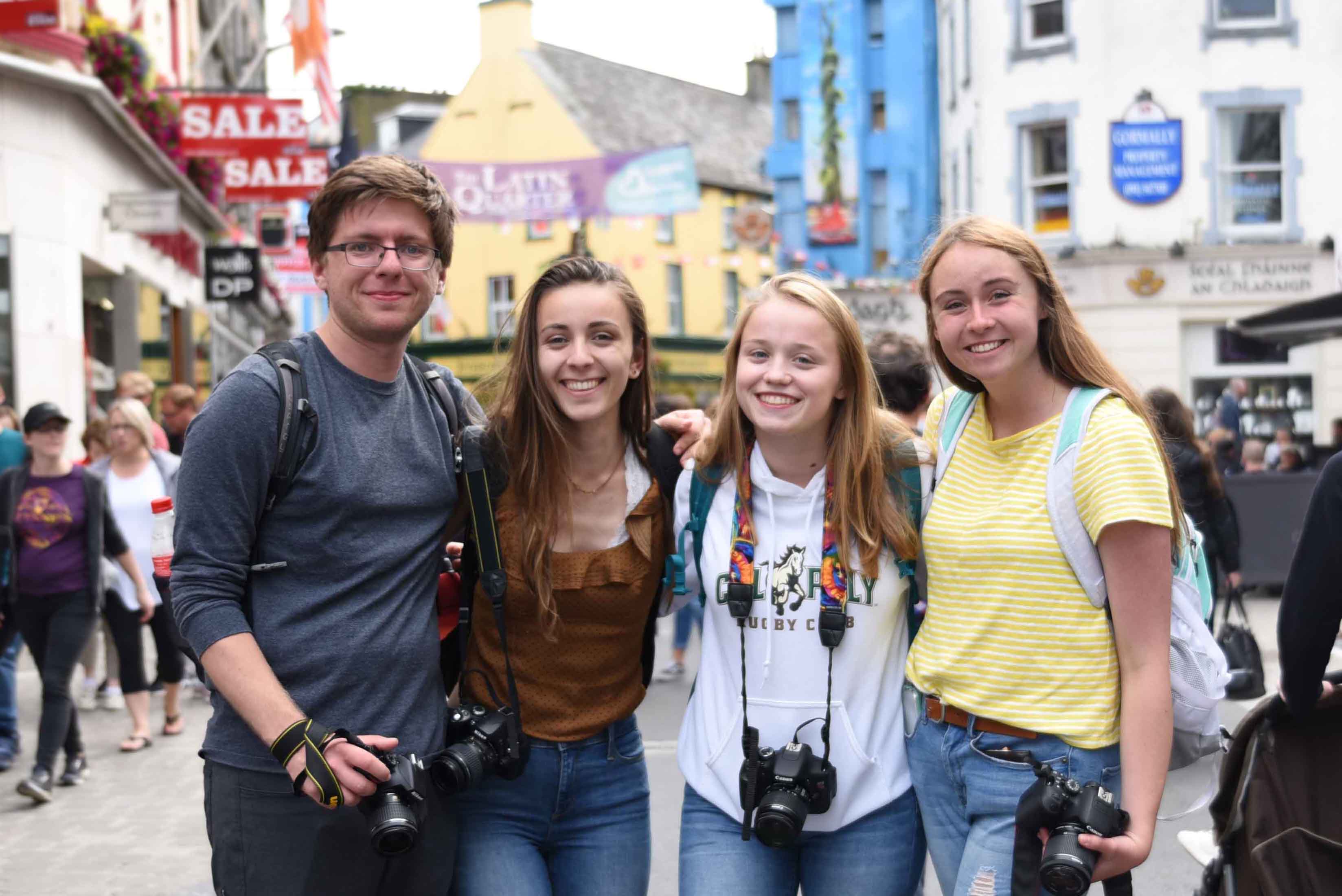 Students exploring downtown Galway, Ireland.