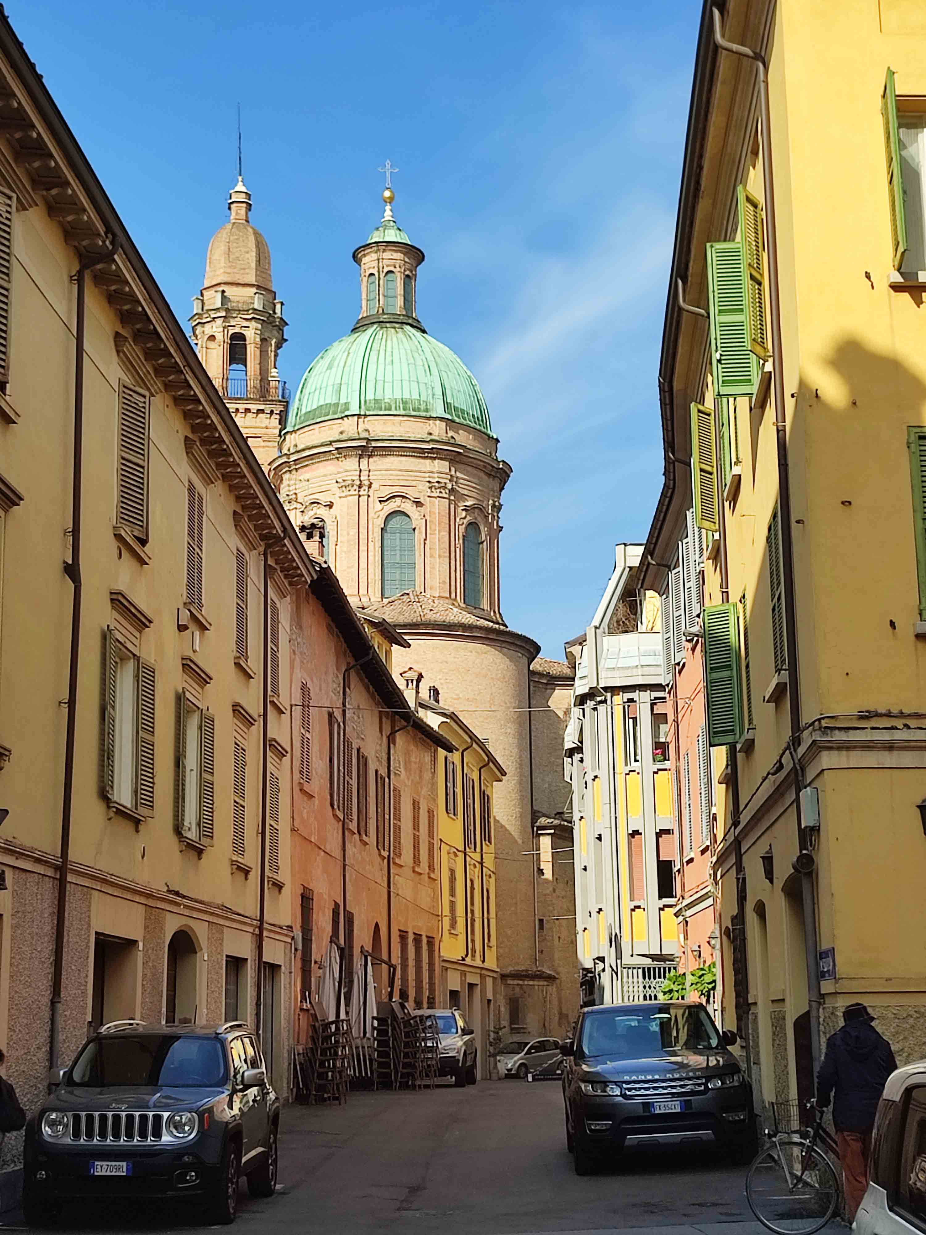 Historic buildings in Reggio Emilia, Italy.