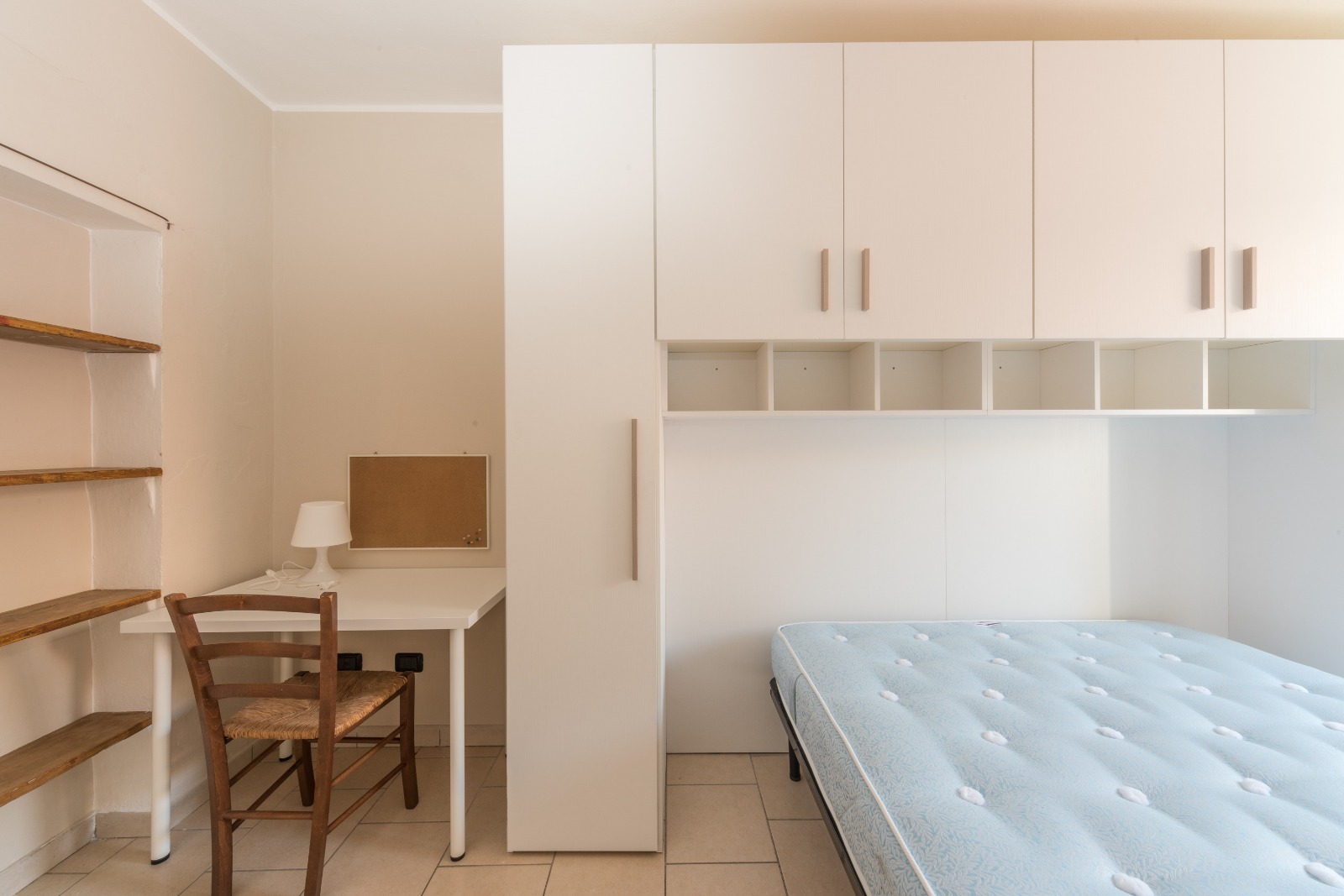 Bedroom in student apartment building in Reggio Emilia, Italy.