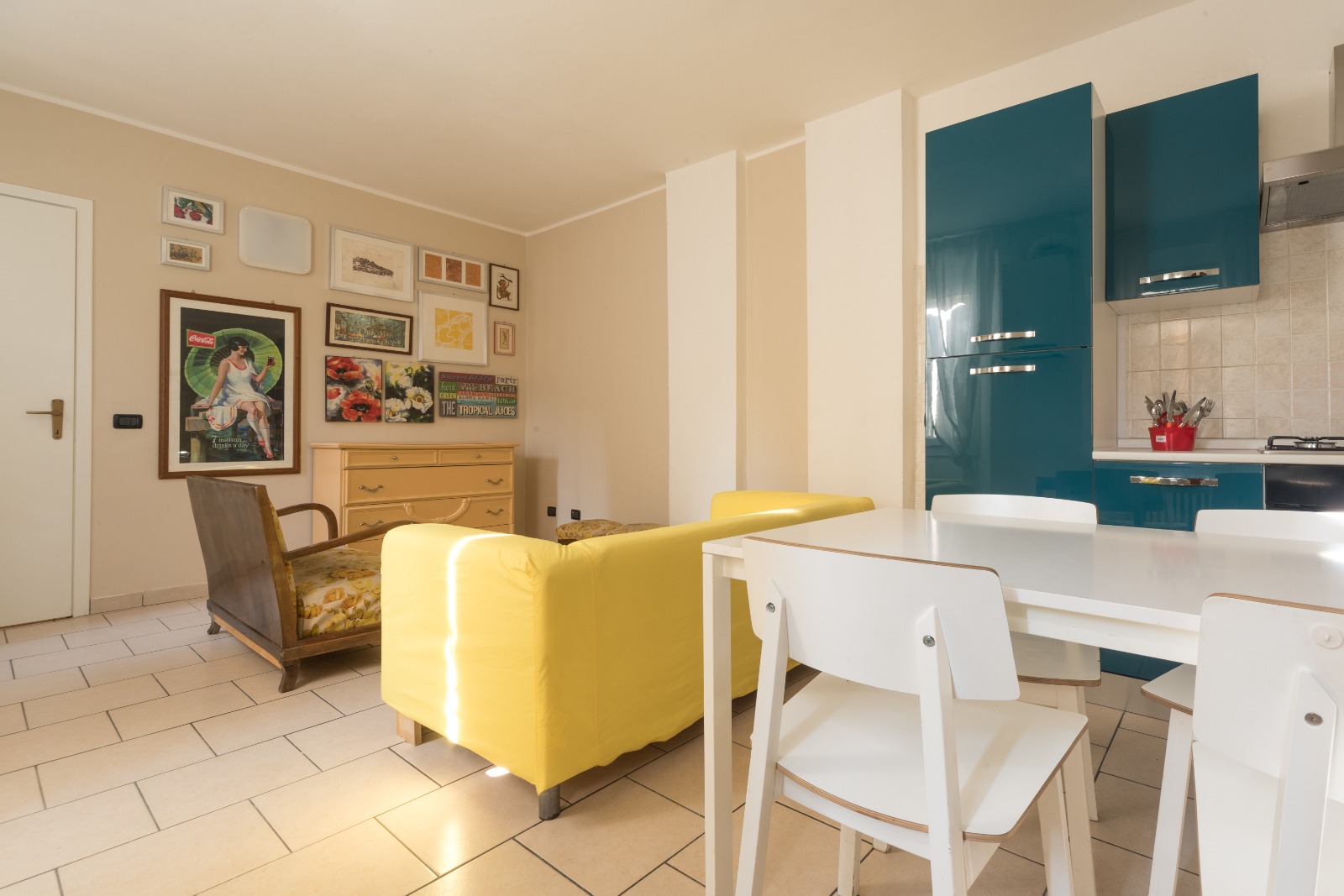 Kitchen in student apartment in Reggio Emilia, Italy.