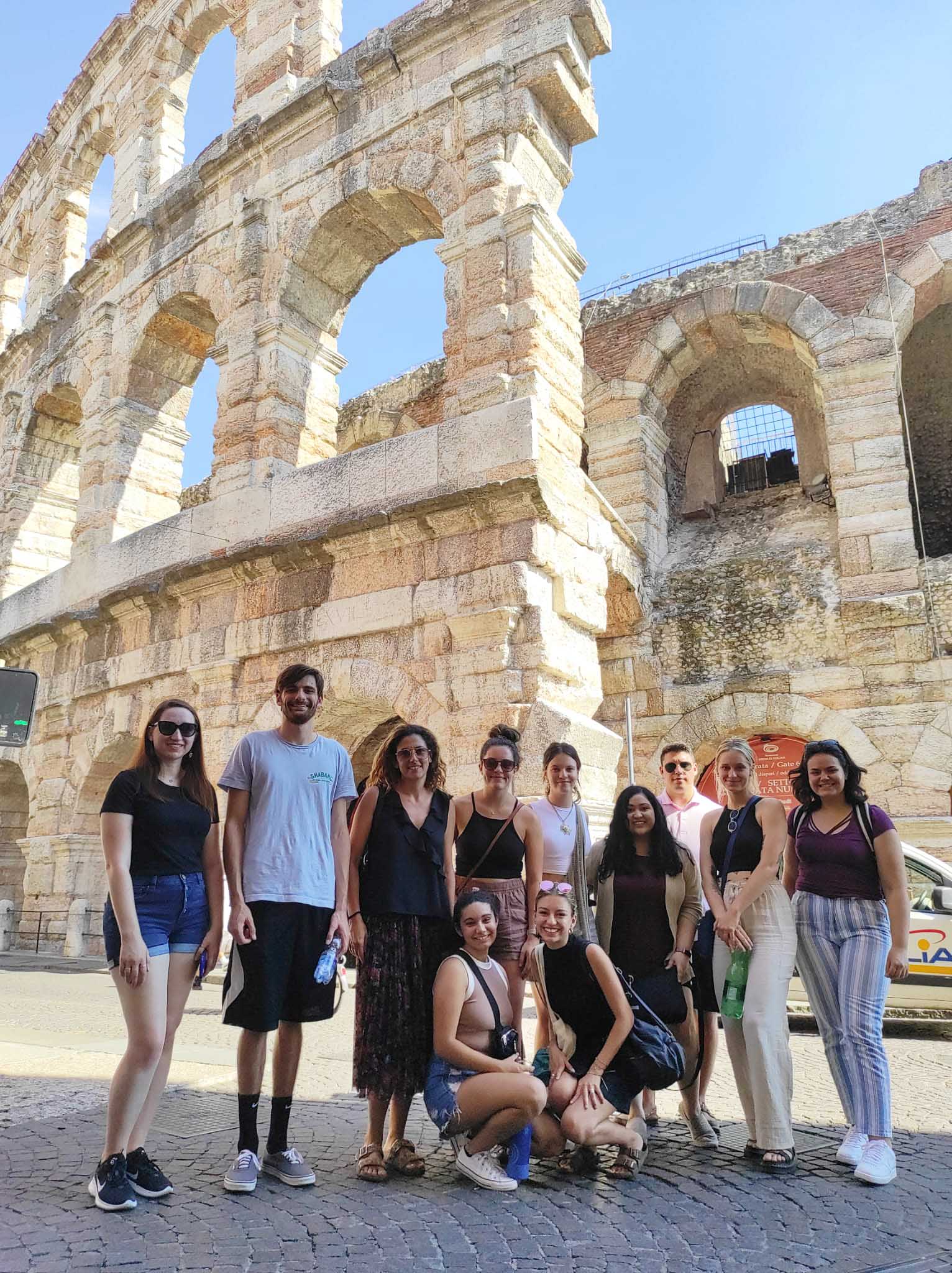Students exploring Verona, Italy.