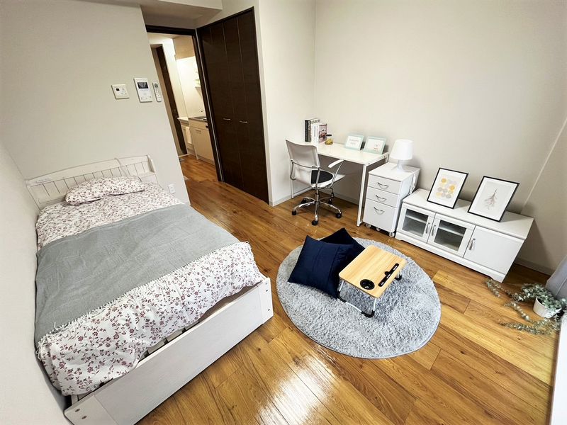 Bedroom in student apartment in Hiroshima, Japan.