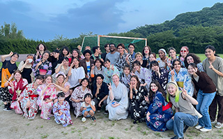 A group of students in Nagasaki, Japan.