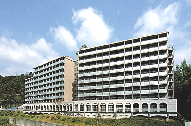 Exterior of student housing in Nagasaki, Japan.