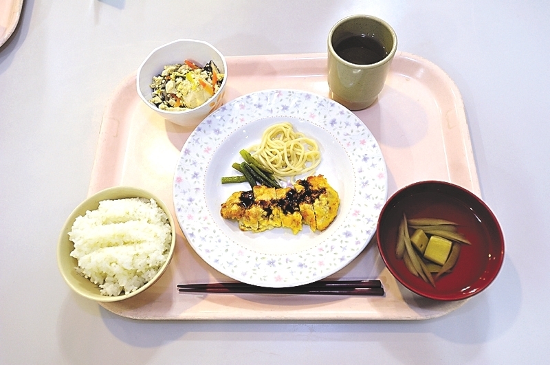 Food in student housing in Nagasaki, Japan.