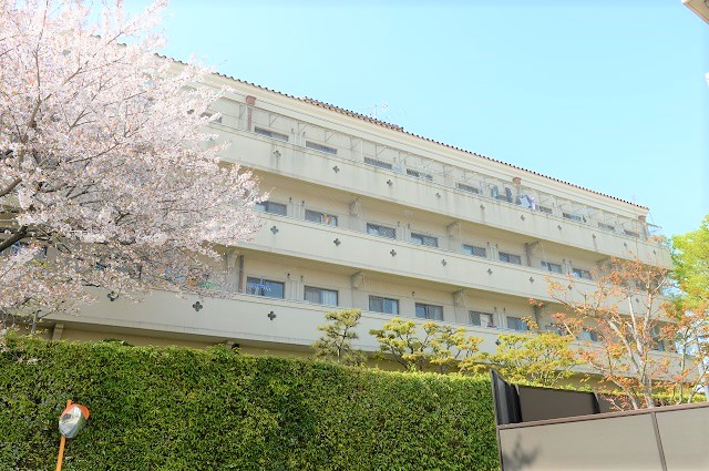 Exterior of Seizenryo Men's dorm in Nishinomiya, Japan.