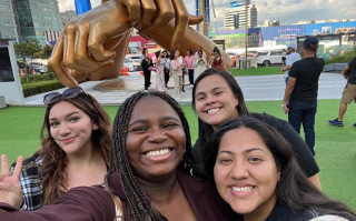 A group of students in Seoul, Korea.