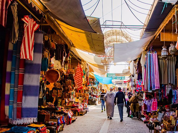 Market in Rabat, Morocco.