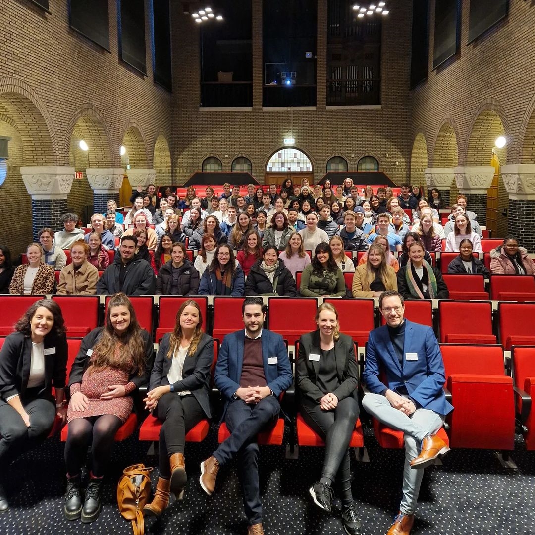 Orientation in one of the historic buildings on the Maastricht University campus in Maastricht, Netherlands.