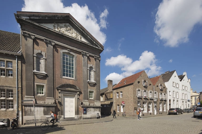 Historic buildings on the Maastricht University campus in Maastricht, Netherlands.