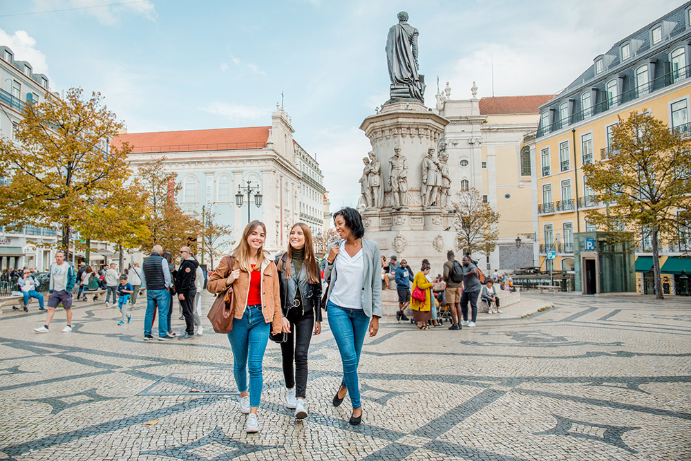 Students exploring Lisbon, Portugal.