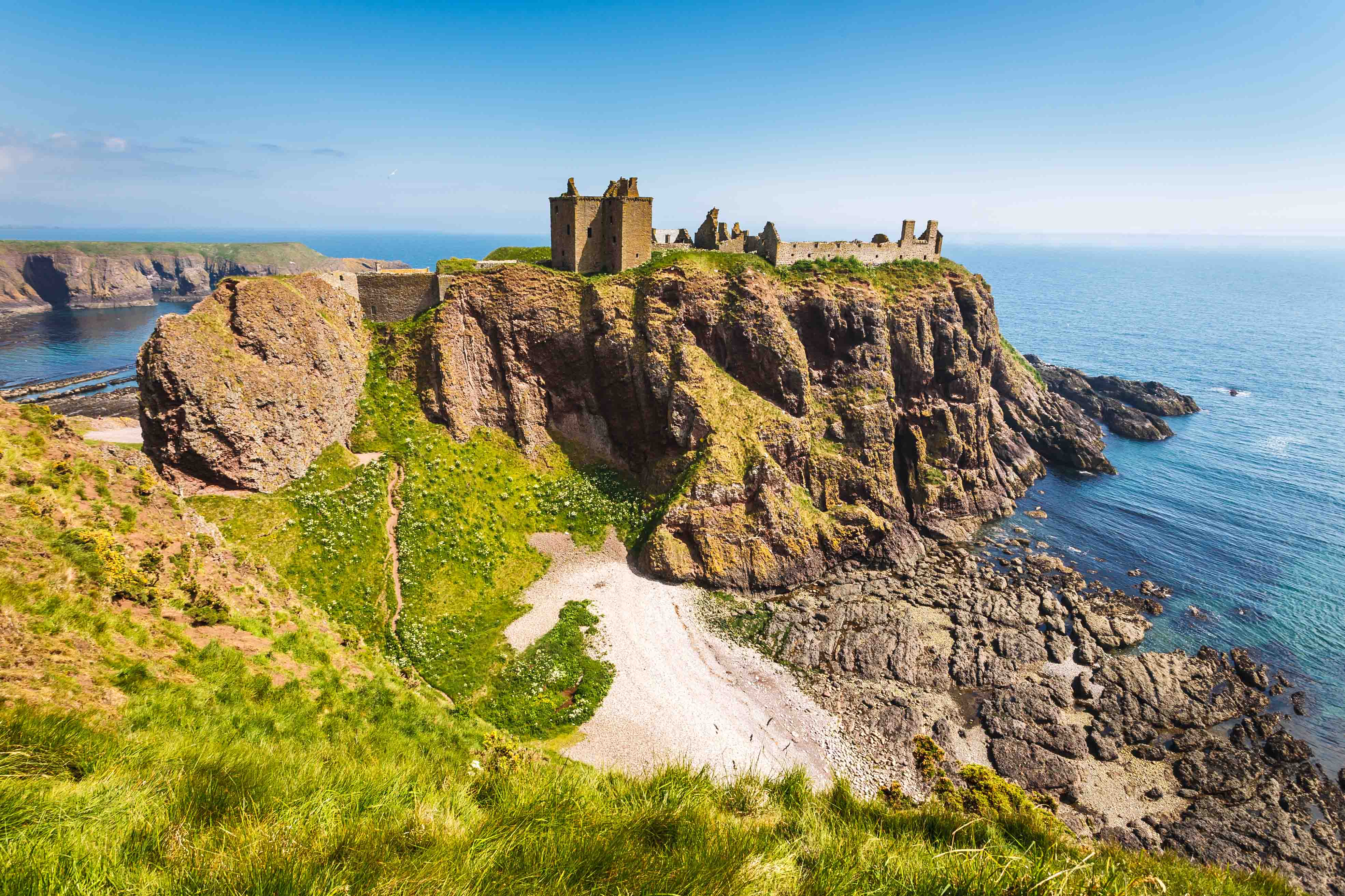 Dunnottar Castle in Aberdeen, Scotland.