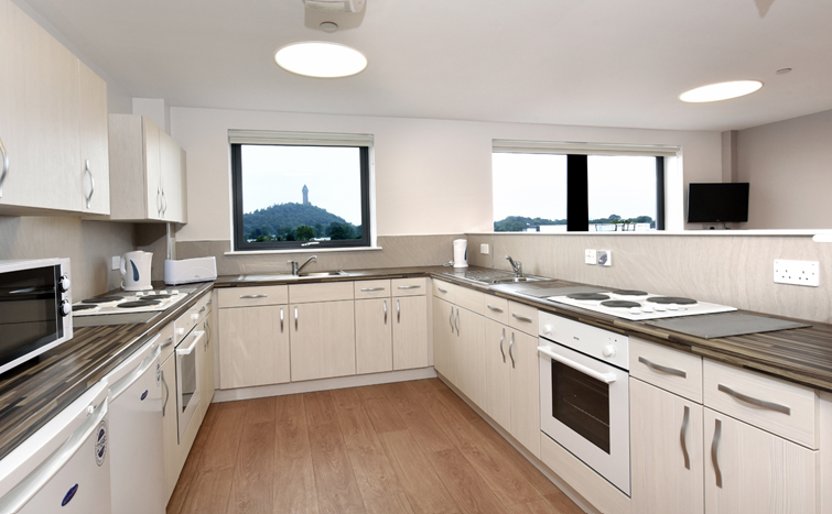 Kitchen in student flat in Stirling, Scotland.