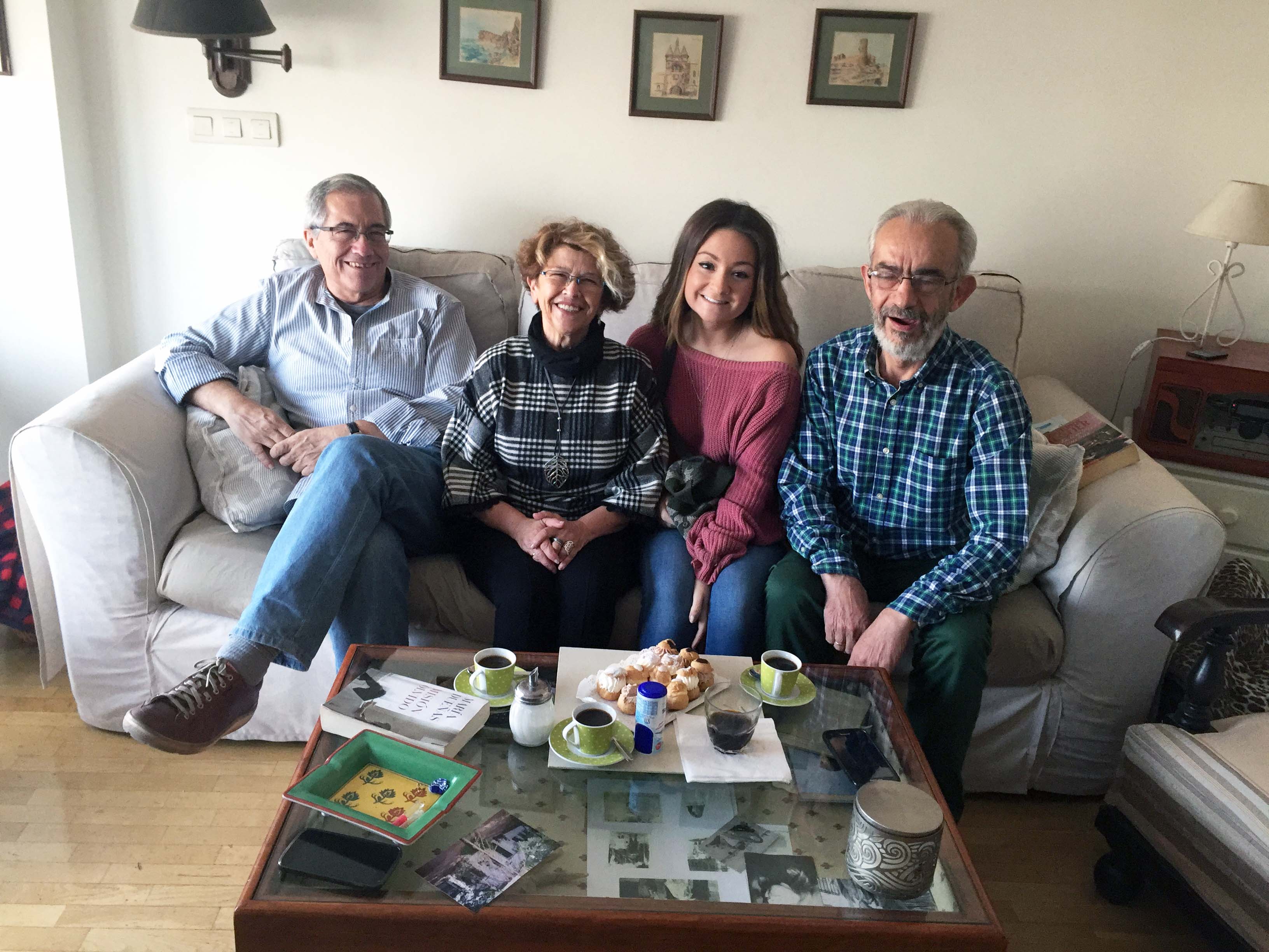 A student with host family in Alicante, Spain.