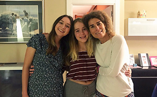 A student with her host family in Bilbao, Spain.