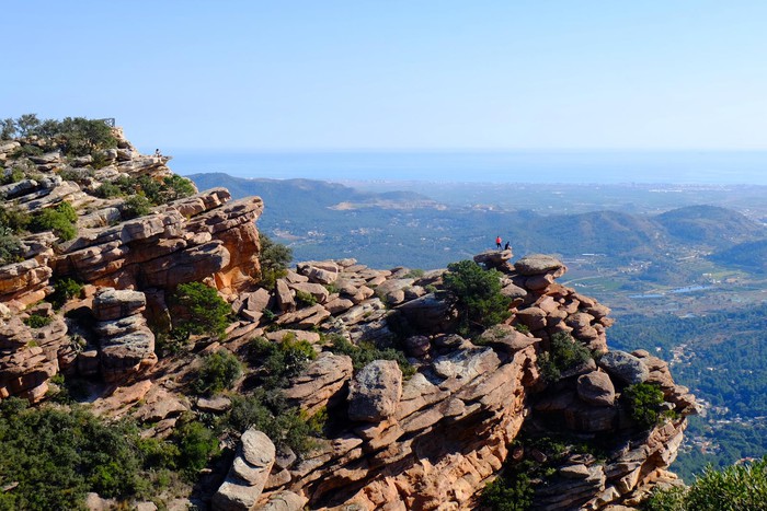 View of the cliffs of Serra Calderona, Spain.