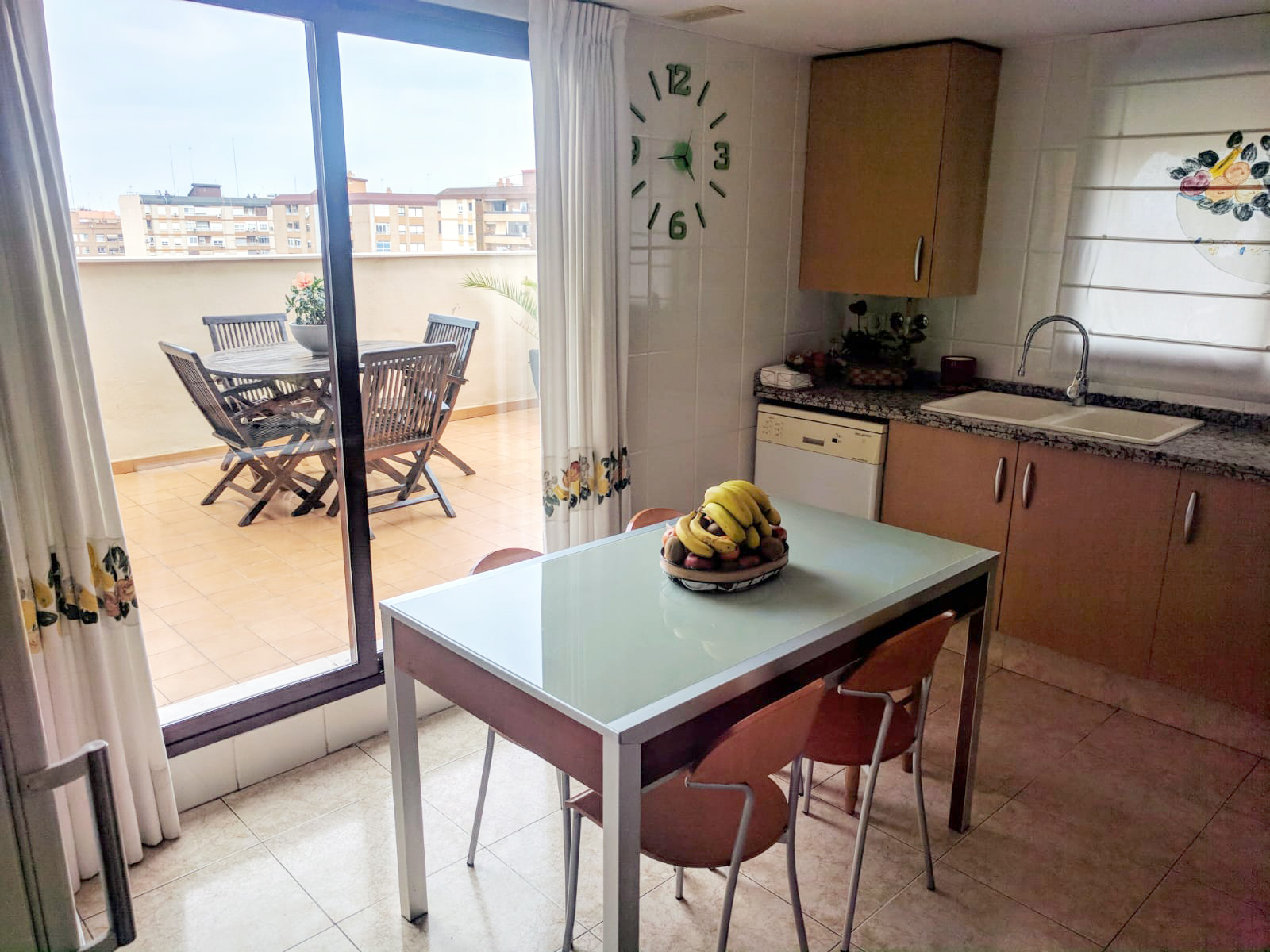 Kitchen in student apartment in Valencia, Spain.