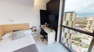 Bedroom in Resa Patacona dormitory in Valencia, Spain.
