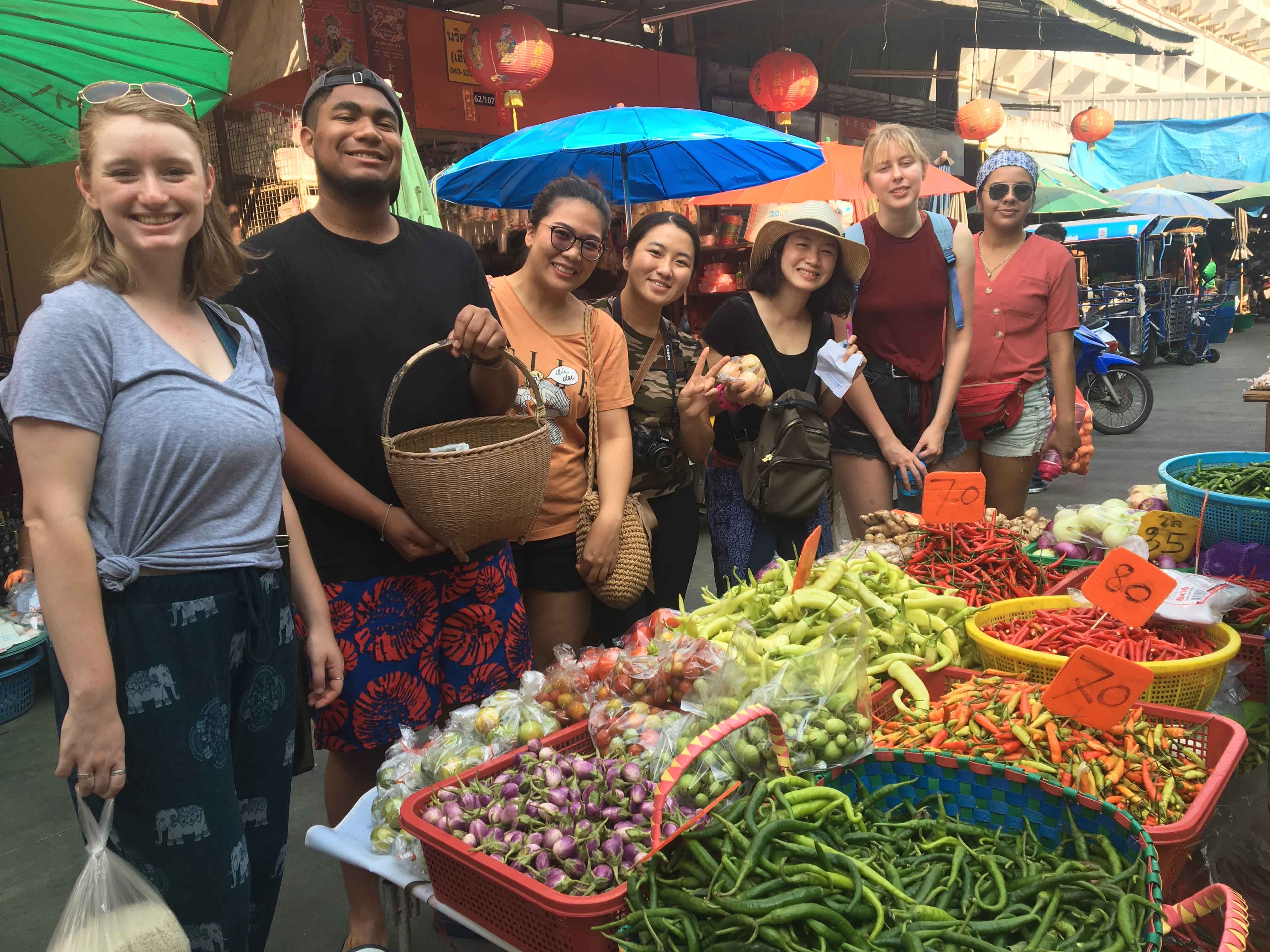 Ton Tan Open Market in Khon Kaen, Thailand.