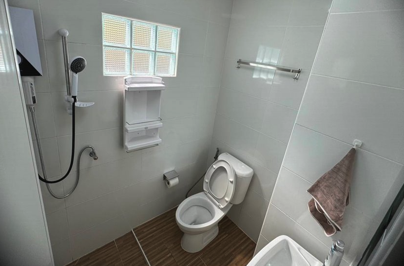 Bathroom in off-campus dormitory in Khon Kaen, Thailand.