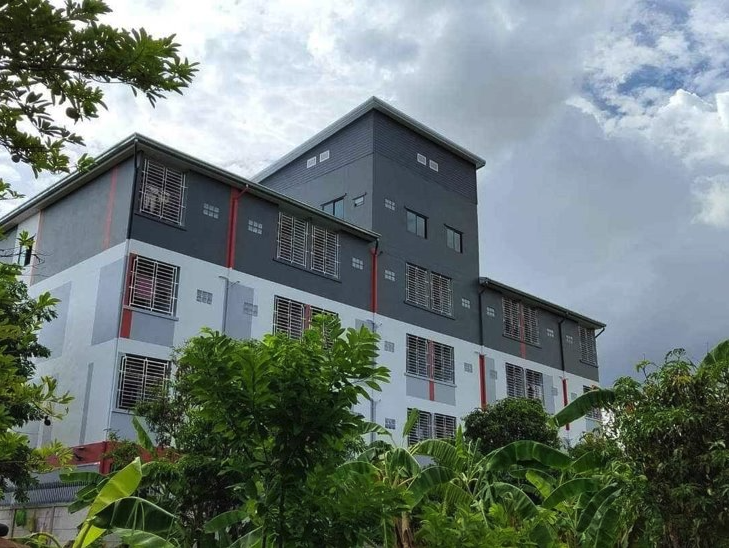 Exterior of off-campus dormitory in Khon Kaen, Thailand.
