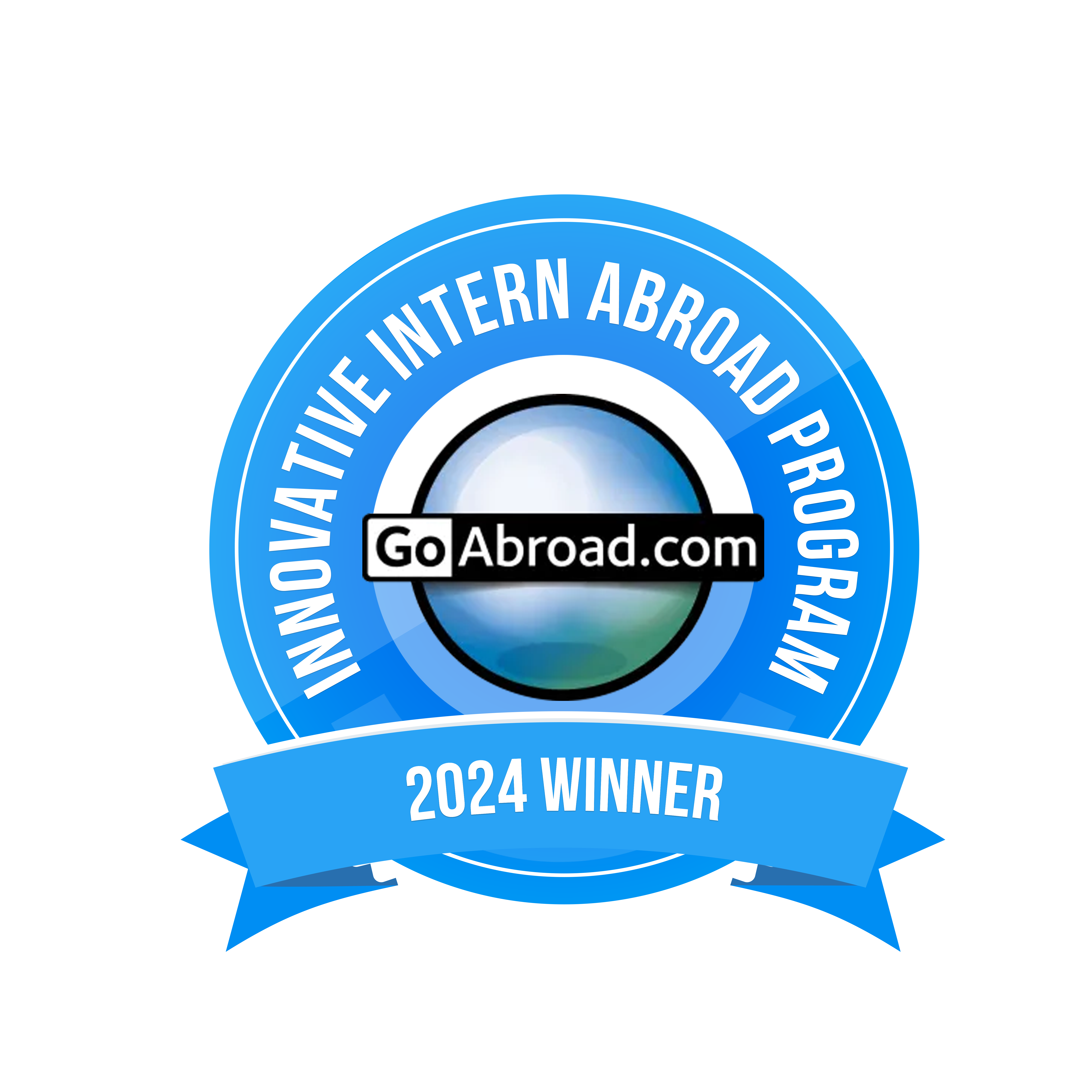 2024 GoAbroad.com Innovative Intern Abroad Program winner award badge