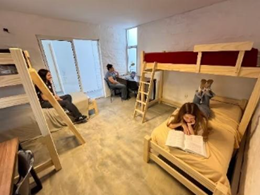 Bedroom in student housing in Montevideo, Uruguay.