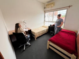Bedroom in student housing in Montevideo, Uruguay.